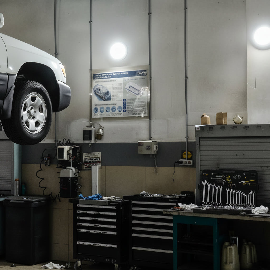 Takplafond med sensor för badrum, garage och entré