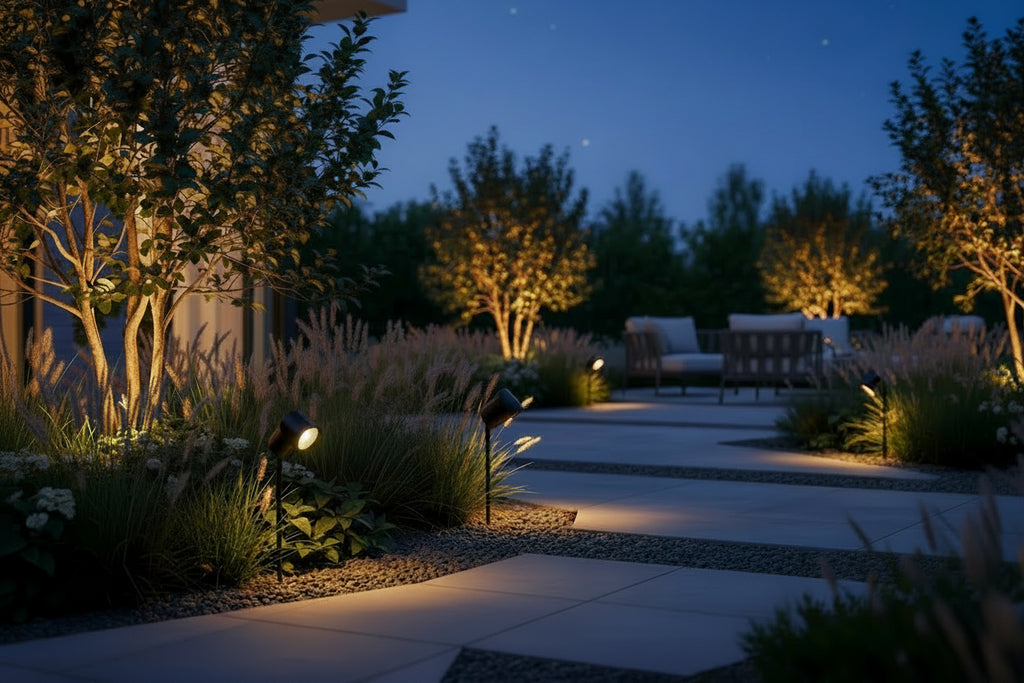 Hemmaljus Aura™ Cylinder – Markspotlights för trädgård och landskap